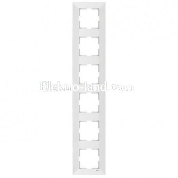Рамка шестерная вертикальная белая VIKO MERIDIAN  90979026-WH